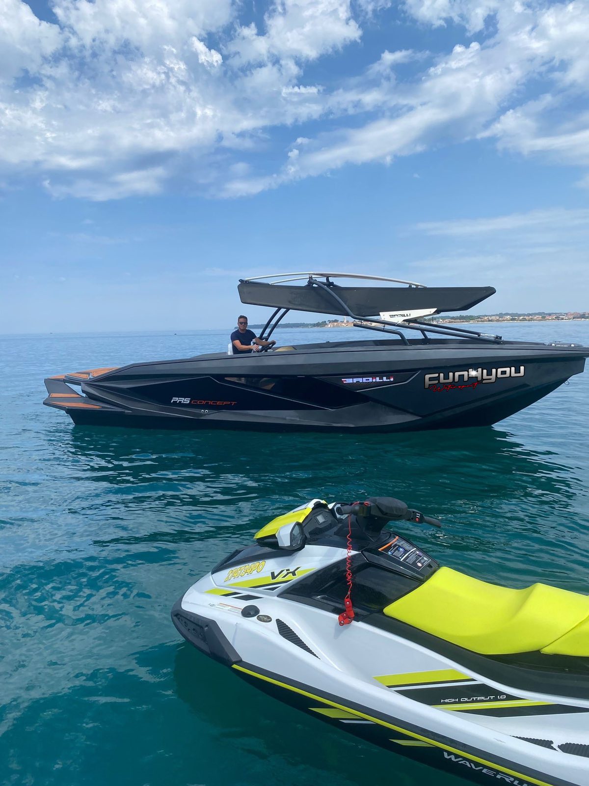 Scenic boat excursion on the Adriatic sea, Istria