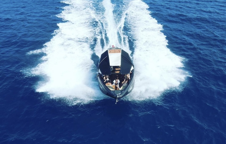 Boat tour on the Adriatic sea along the Istrian coast
