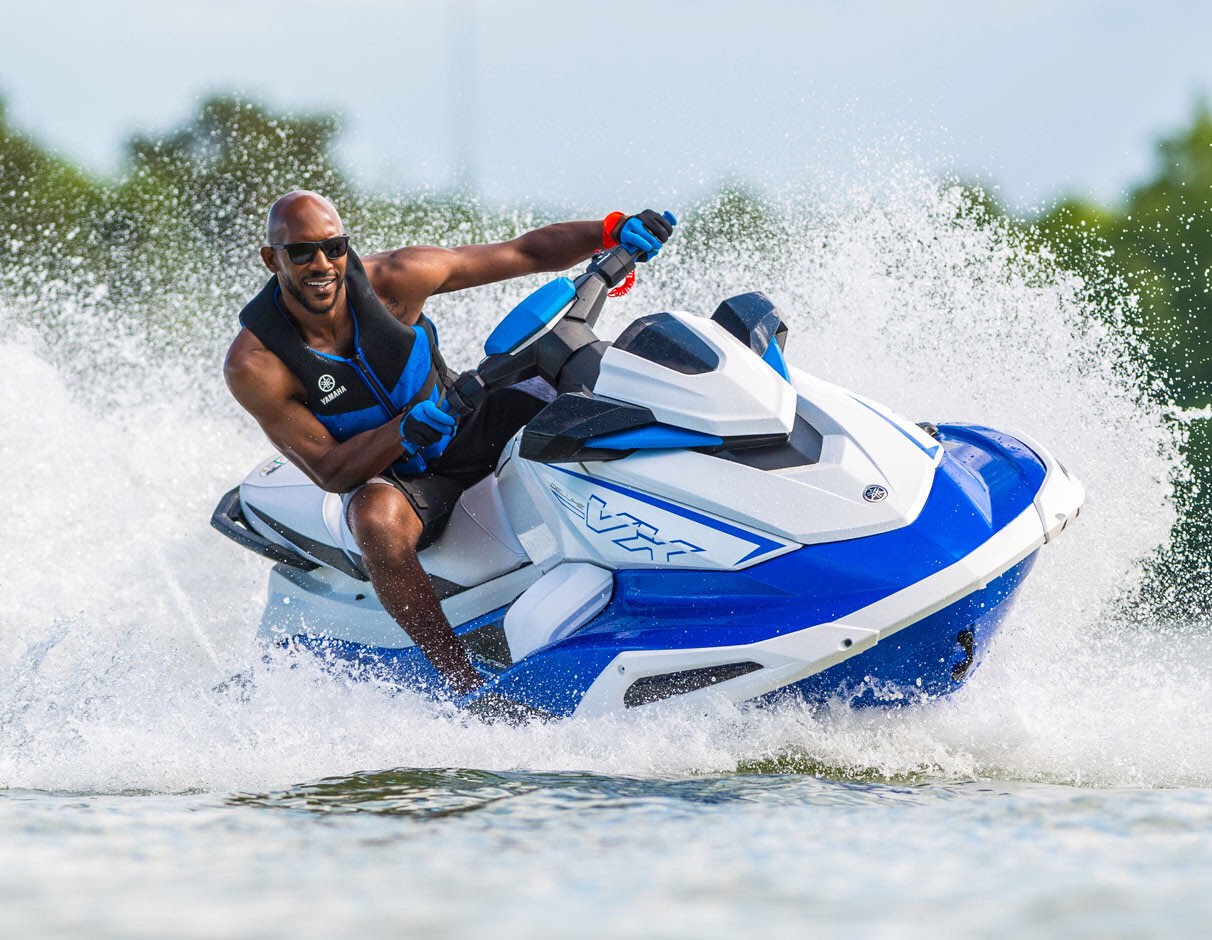 Jet ski on the Adriatic coast near Novigrad