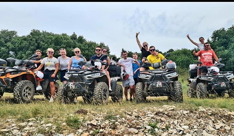Group ATV quad ride on a scenic Istrian trail