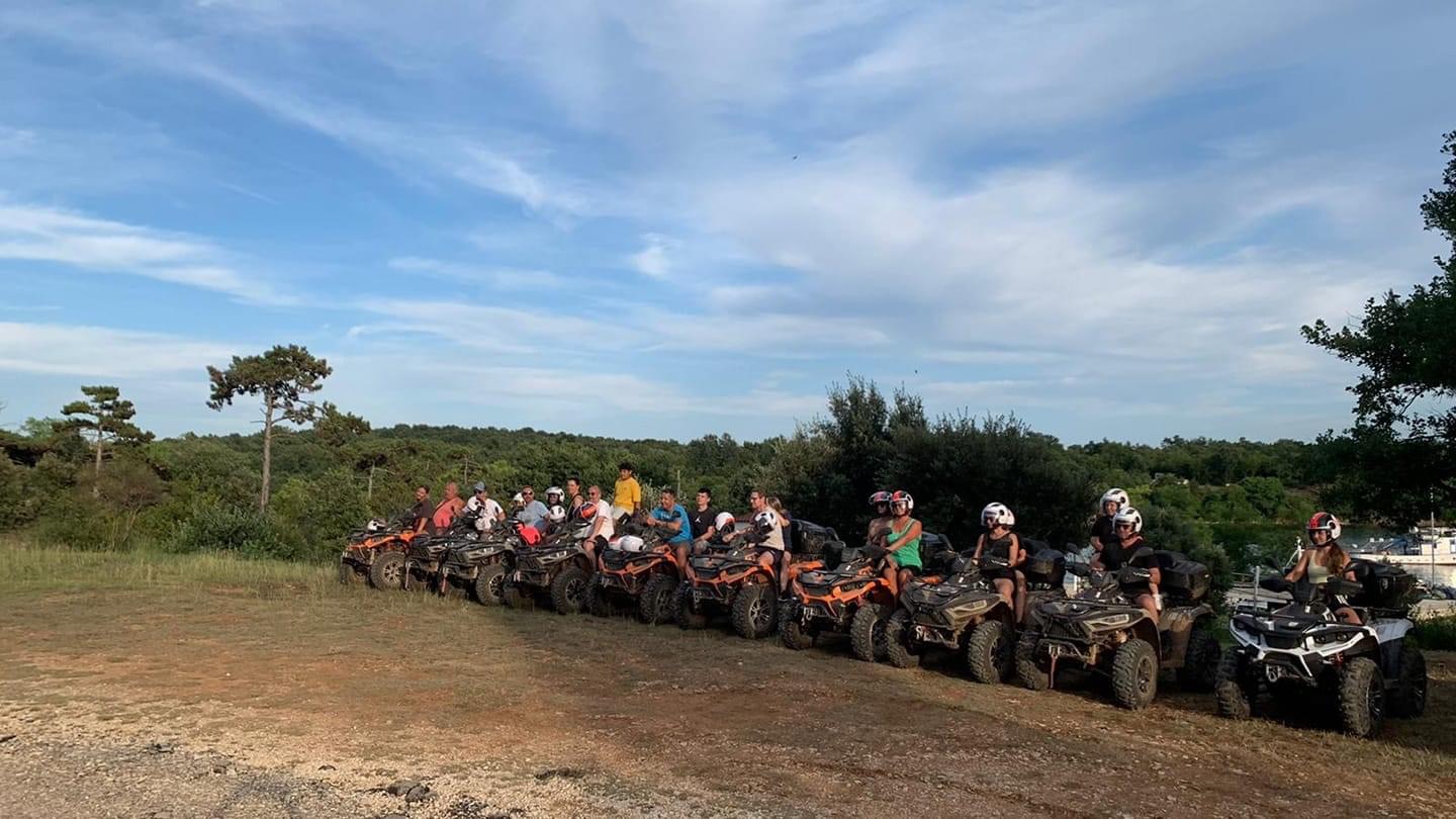 ATV quad tour on a dirt track in Istria, Croatia