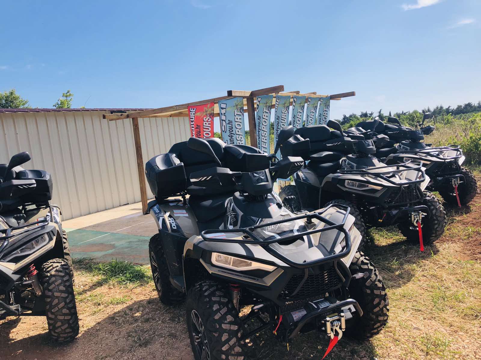 ATV quad bike riders enjoying an adventure tour in Istria