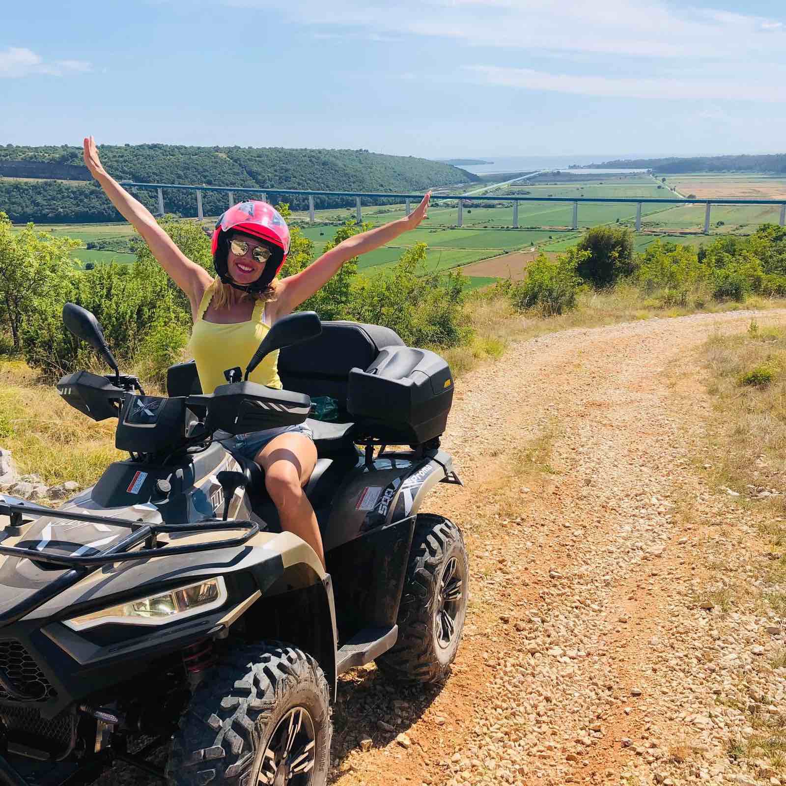 Quad ATV tour through Istrian terrain near Tar, Croatia
